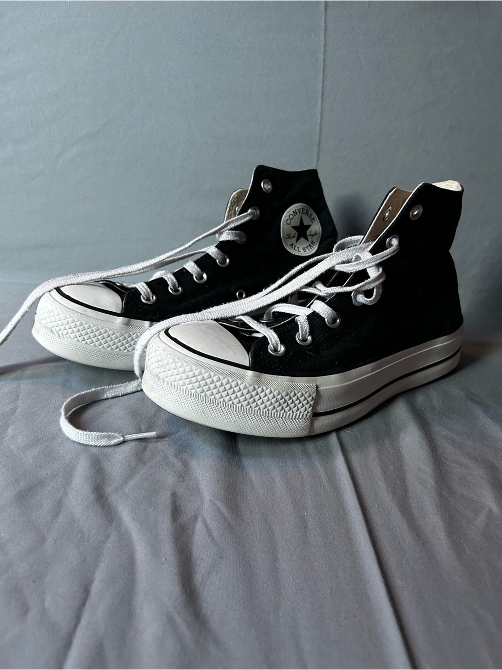 Converse Platform High Top Black Shoes Womens 6.5